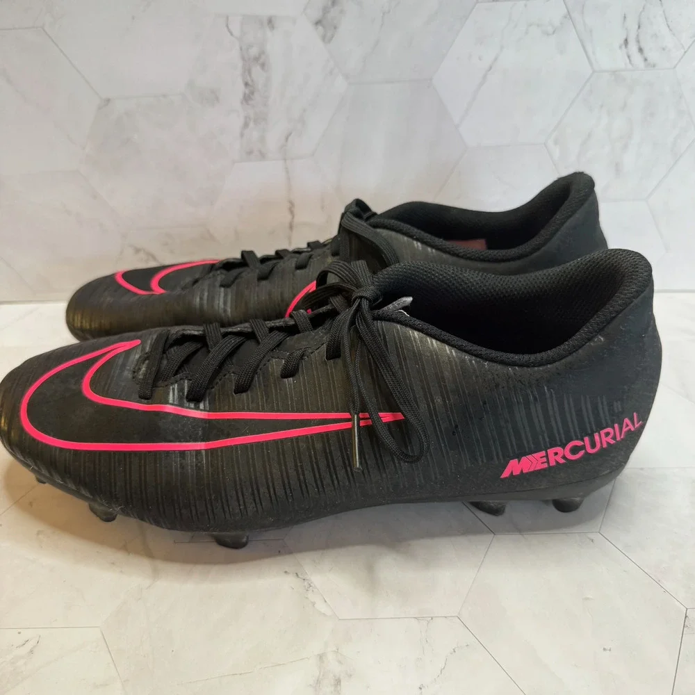 Nike Mercurial Cleats Black & Pink Soccer Football 8.5 US 42 EUR Unisex
